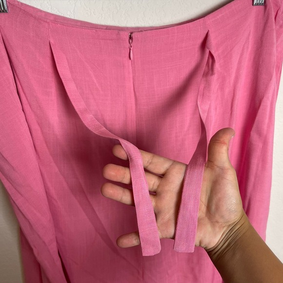 Lovefool Pink Mini Skirt Lined Slit Rayon Blend Casual 2X - Picture 6 of 10